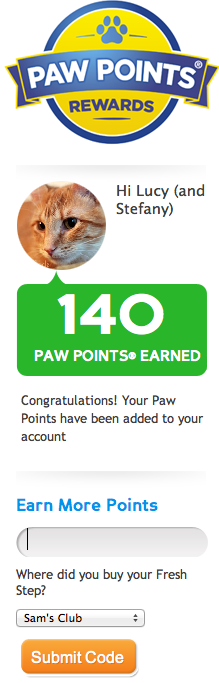 fresh step paw points code entry website